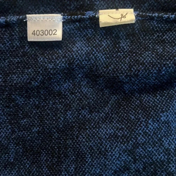 Ann Taylor Fitted Black & Blue Mini Fitted Sweater Dress w/ Waist Detail Small - Picture 6 of 6